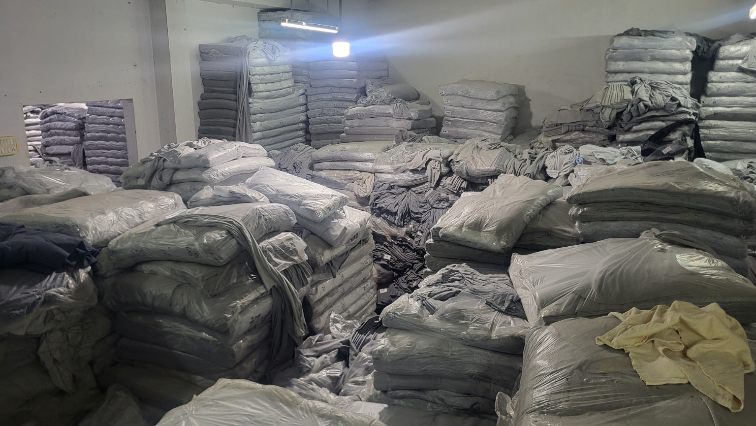 MD Fabrics warehouse in Tiruppur